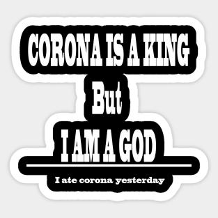 CORONA QUOTE Sticker